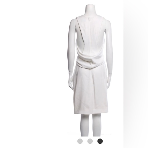 Balenciaga  White Sleevless Cocktail Dress Elegant - Picture 2 of 8